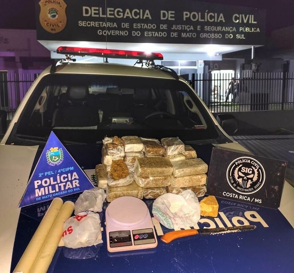 Imagem de compartilhamento para o artigo Mulher é presa por tráfico após polícia encontrar drogas em geladeira e mala da MS Todo dia